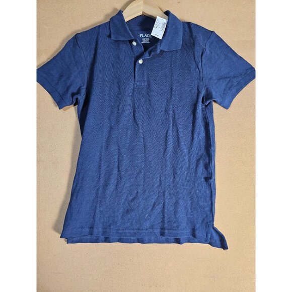 NWT LOT OF 2 The Children Place Boy Polo School Uniform Shirt Size 10/12 - Blue - Picture 3 of 8